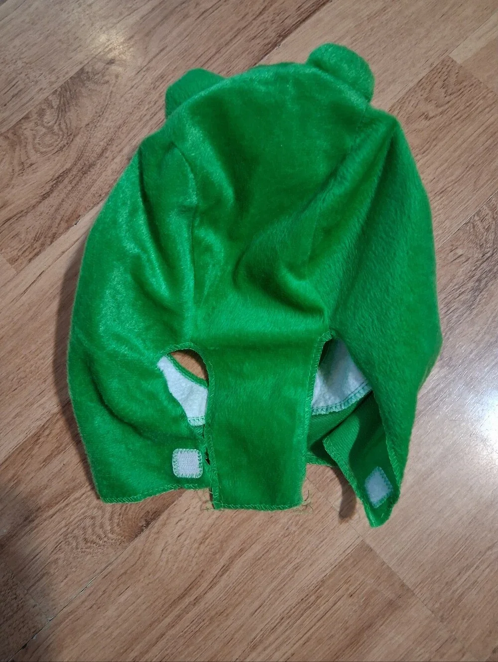 Kids Green Dinosaur Hooded Costume with Blue Accents